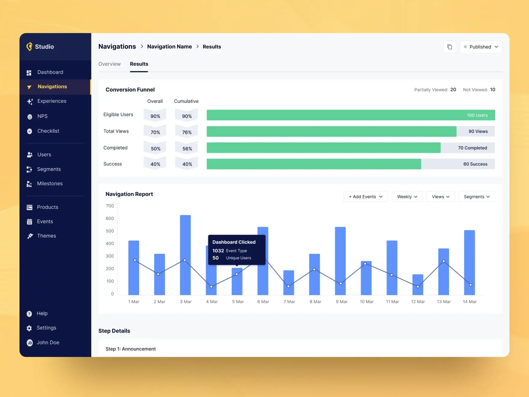 Naviagtion Results Details Of Naviagtions